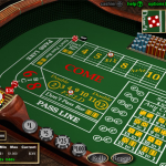 A typical online craps interface